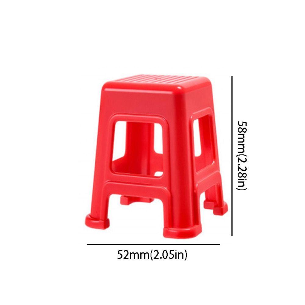 Ornament Plastic Material LED Mini Stool LED Light Stool Shape Night Light Cute Design Mini Size Phone Holder Desktop Use