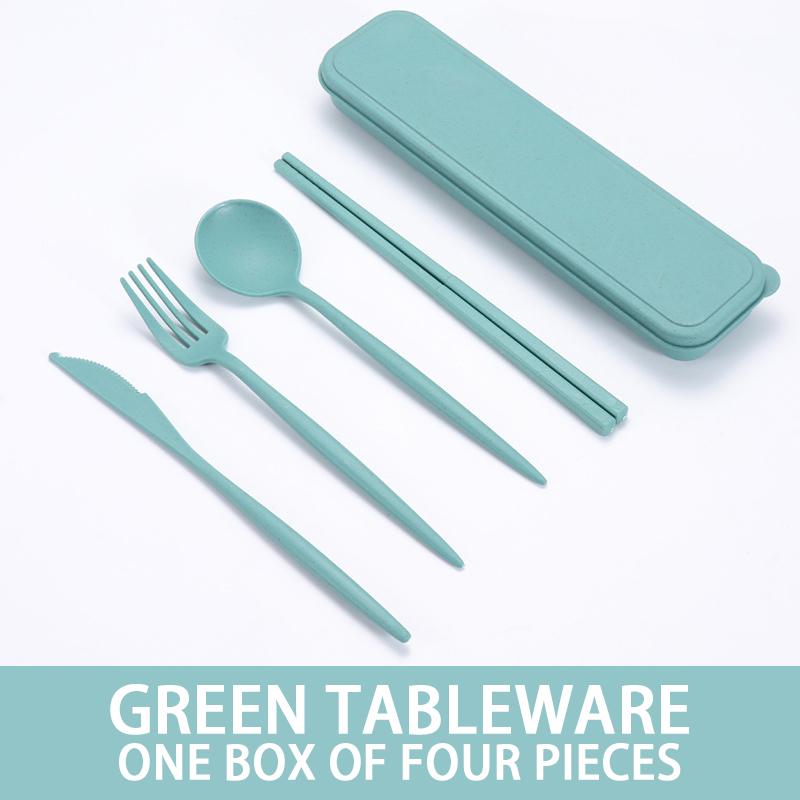 Portable Plastic Cutlery with Case Reusable Utensils Set for Picnics Travel Celebrate Holidays Picnics Travel and Daily Use