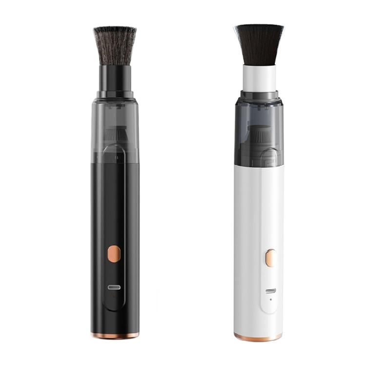 Small Coffee Grounds Brush Cleaner with USB Rechargeable Body, Dust Cup, and Narrow Nozzle for Routine Counter Care