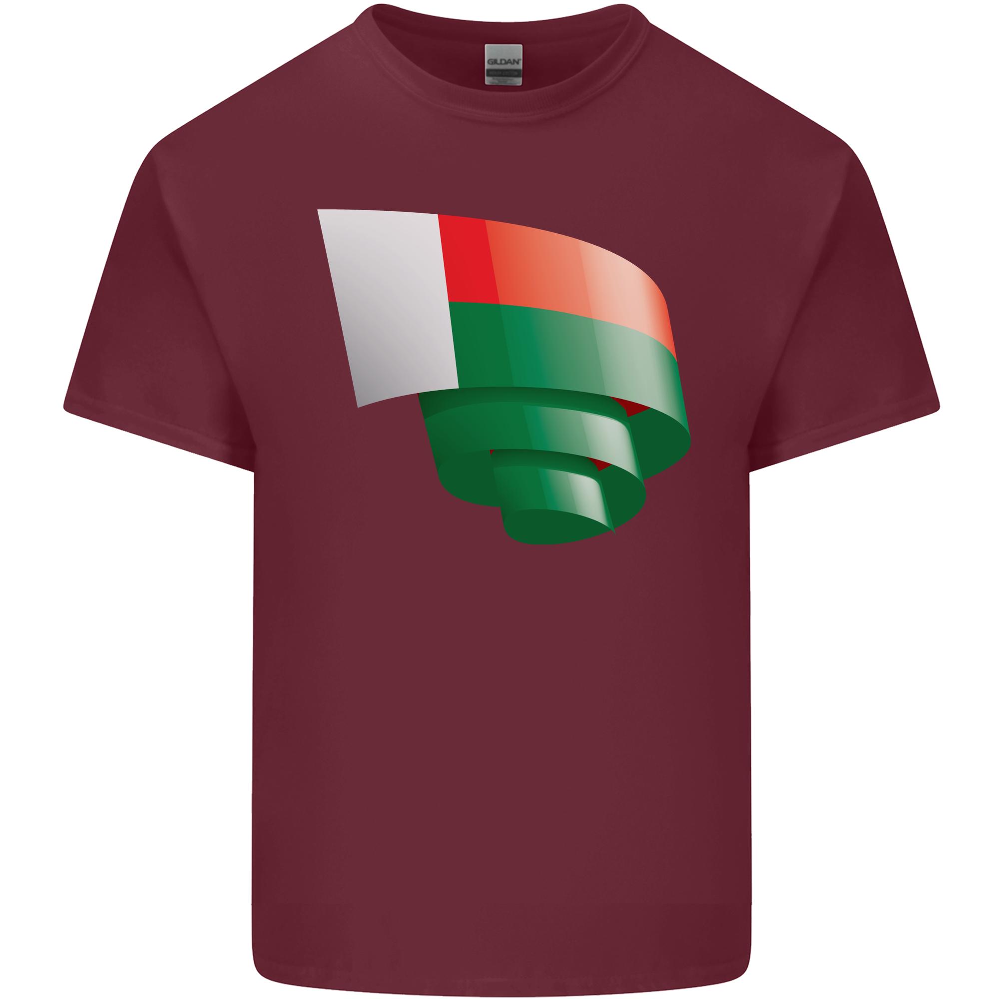 Curled Madagascar Flag Madagascan Day Football Unisexs Light Cotton TShirt S