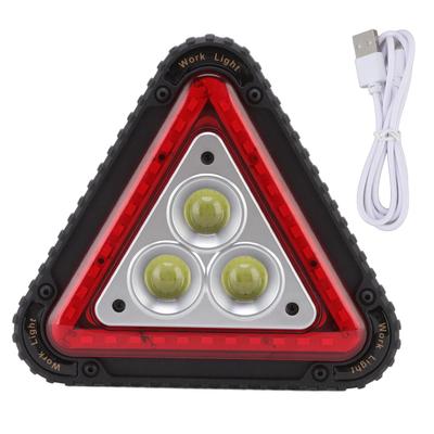 Trójkątna lampa robocza COB Wielofunkcyjna Ostrzegawcza Czerwona Lampa Powodziowa Ładowanie USB Naprawa Samochodów