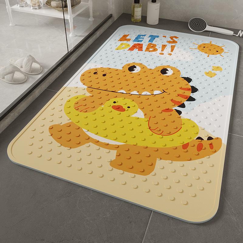 Child's Non-Slip Waterproof Bathroom Mat - Anti-Fall Shower & Toilet Floor Pad
