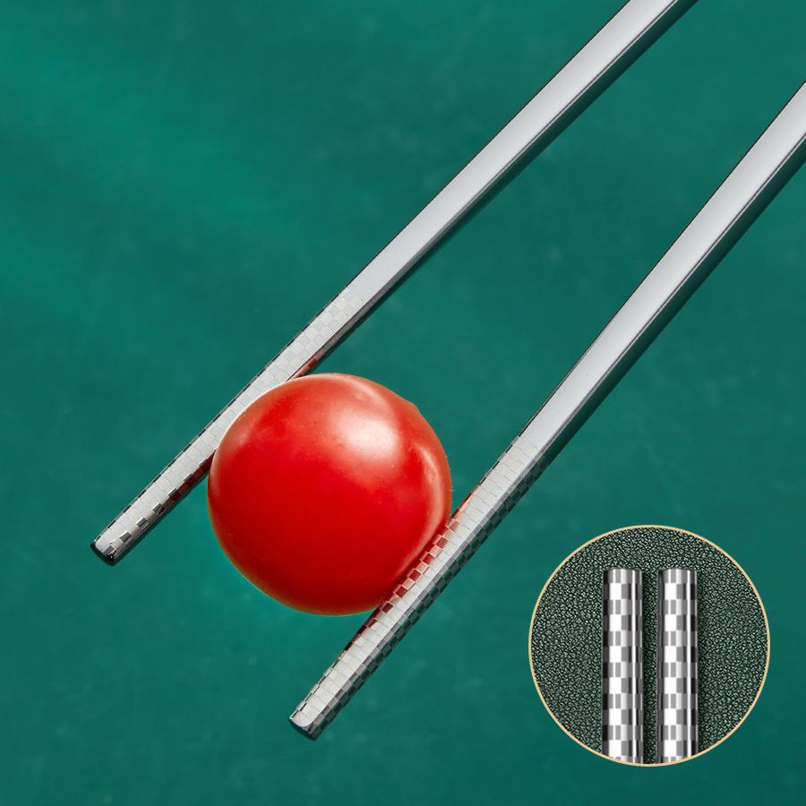 1/5/10 Pairs Non-slip Chinese Chopsticks With Box Portable Heat Resistant 304 Stainless Steel Chopsticks Reusable Sushi Sticks