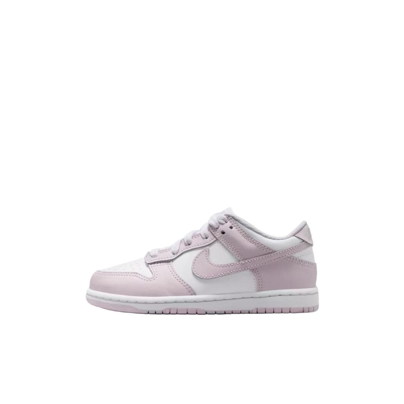 

Nike Dunk Low Модные Универсальные Удобные Низкие Детские Кеды для Скейтбординга Детские кроссовки Белый Светло-фиолетовый FB9108-128 28