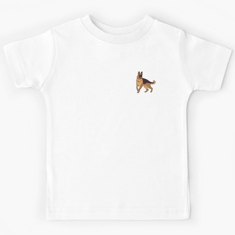 German Shepherd dog cute illustration Kids T-Shirt 150