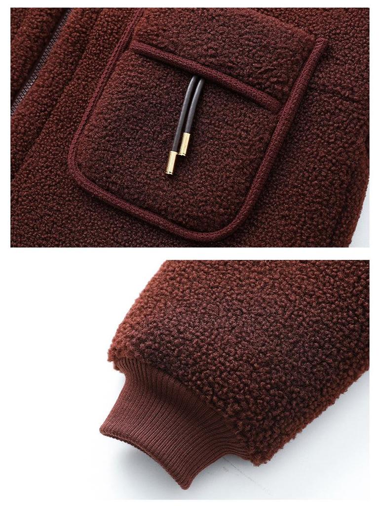 2025 Hooded Mid-Length Woolen Winter Jacket for Women with Plus Size and Thick Velvet Lining