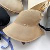 Spring and Summer/oversized Lampshade Straw Hat Surround Women's Lace-up Big Eaves Breathable Hat Can Tie a Ponytail To Cover the Face Sun Hat