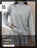 Women's Elegant Two-Piece Set: Turn-Down Collar Knitted Sweater & Pleated Skirt.