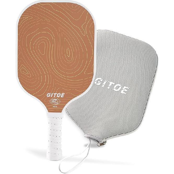 Pickleball Paddle USAPA Approved Pickle Ball Paddle Carbon Fiber Pickleball Set with Paddle Cover, Lightweight Graphite Pickleball Paddles