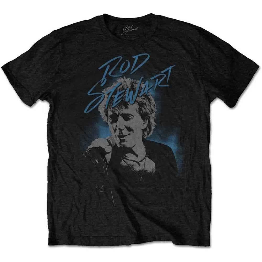 RodStewart Mens Black T Shirt Scribble Photo Official (Small) 3XL
