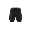 In-Stock Men's Sporty Quick-Dry Two-Piece Woven Shorts with Liner, Mid-Length, Anti-Exposure, Sweat-Absorbing.