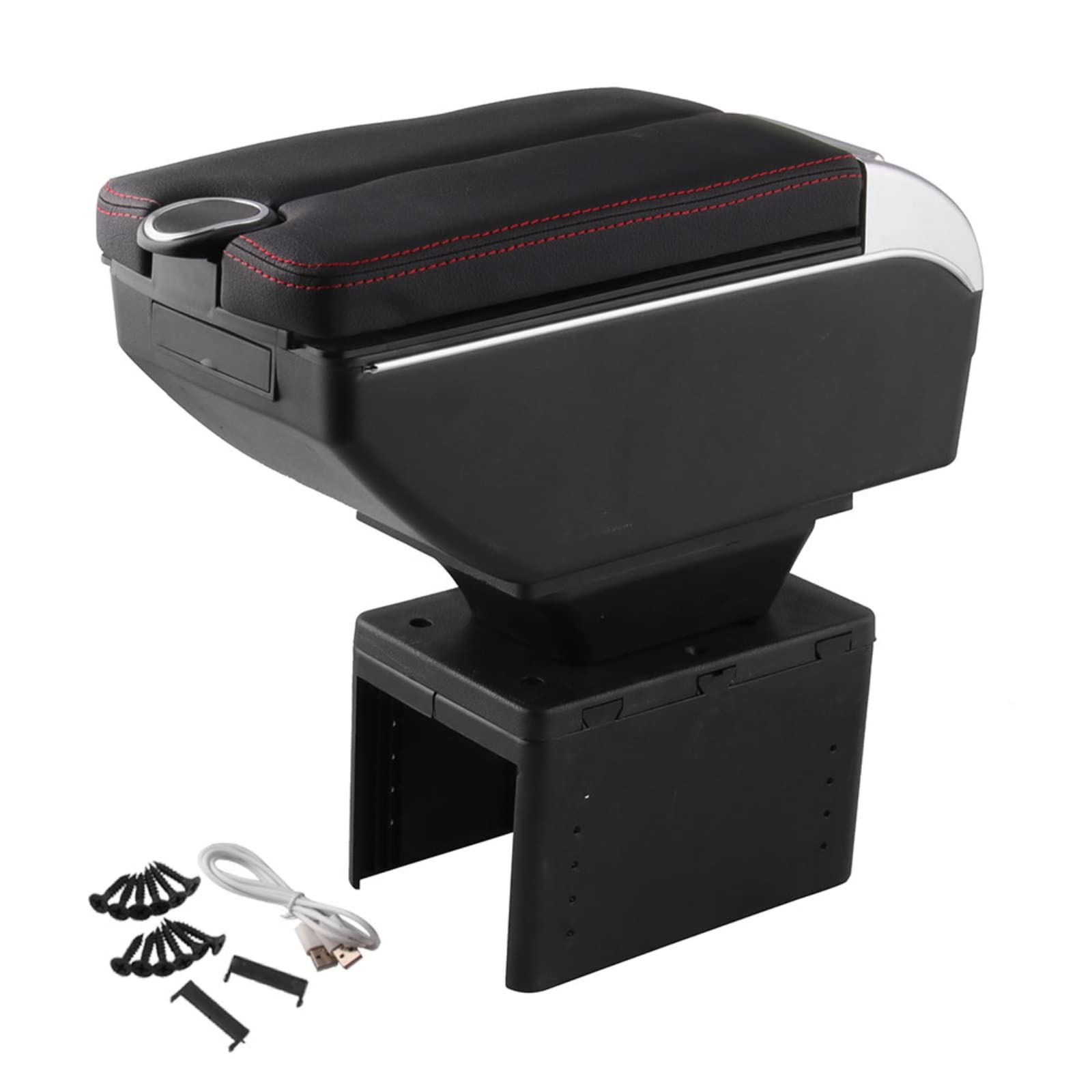 

Sporacingrts Консольный подлокотник для хранения Универсальный 7 USB для зарядки Включает для Кей-каров Подлокотник, Бокс, Бокс, Подходит, Порты, 2-дверный дизайн, Пепельница,