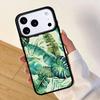 Green Monstera Leaf Mobile Phone Case for IPhone 17 AIR 16pro Max 15 14 13 12 11 Bumper Cover