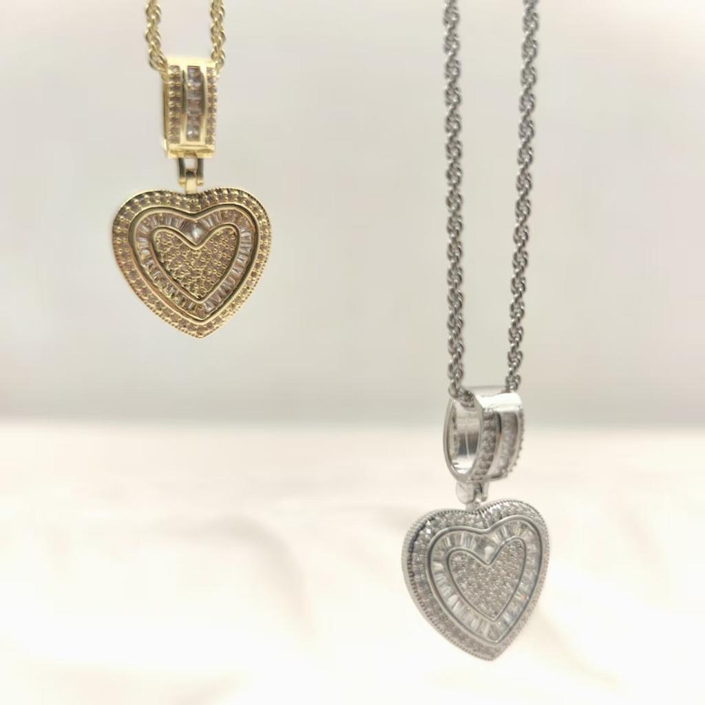 Bingtang Love European and American Ins Versatile Heart-shaped Jewelry Women's Necklace Pendant