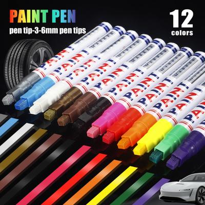 Marcador de Pintura de Gran Capacidad para Retoques de Coche Impermeable Resistente a la Decoloración Bolígrafo a Base de Aceite para Metal Neumático Madera Secado Rápido Pluma de Reparación para Inscripciones en Piedra