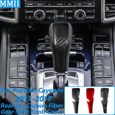 Für Porsche Cayenne 958 92A 2011-2017 Echte Trocken-Kohlefaser Schalthebelblende Dekorationsabdeckung Auto Zubehör Modifikation