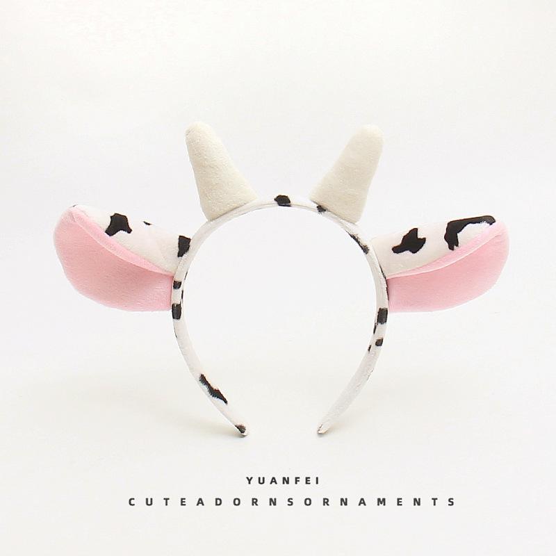 

Милая повязка на голову с мордочкой коровы для детских выступлений