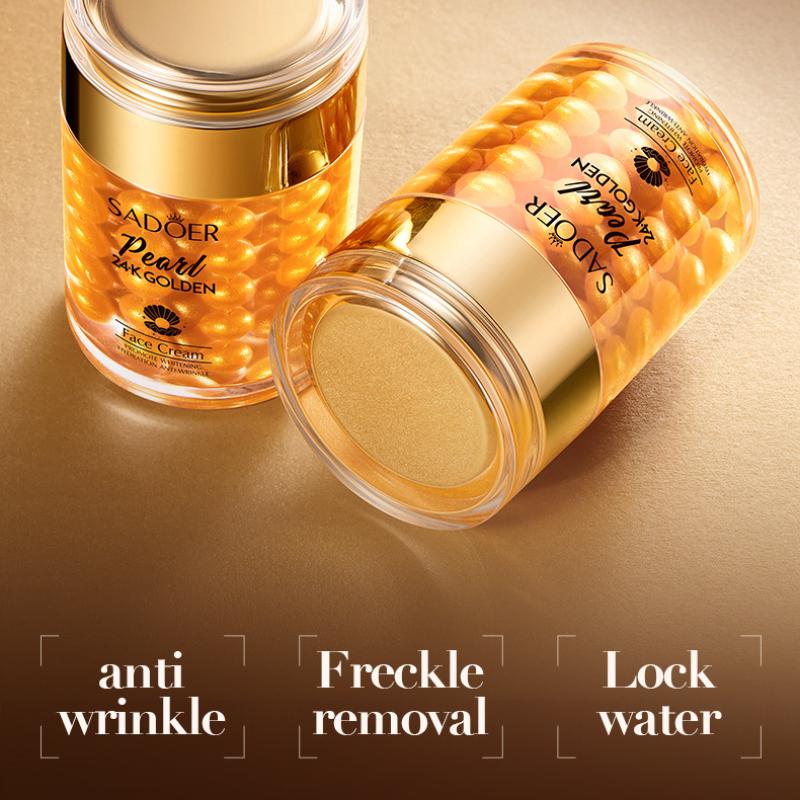 24K Gold Collagen Pearl Cream 60g SADOER Hydrating Moisturizing Cream