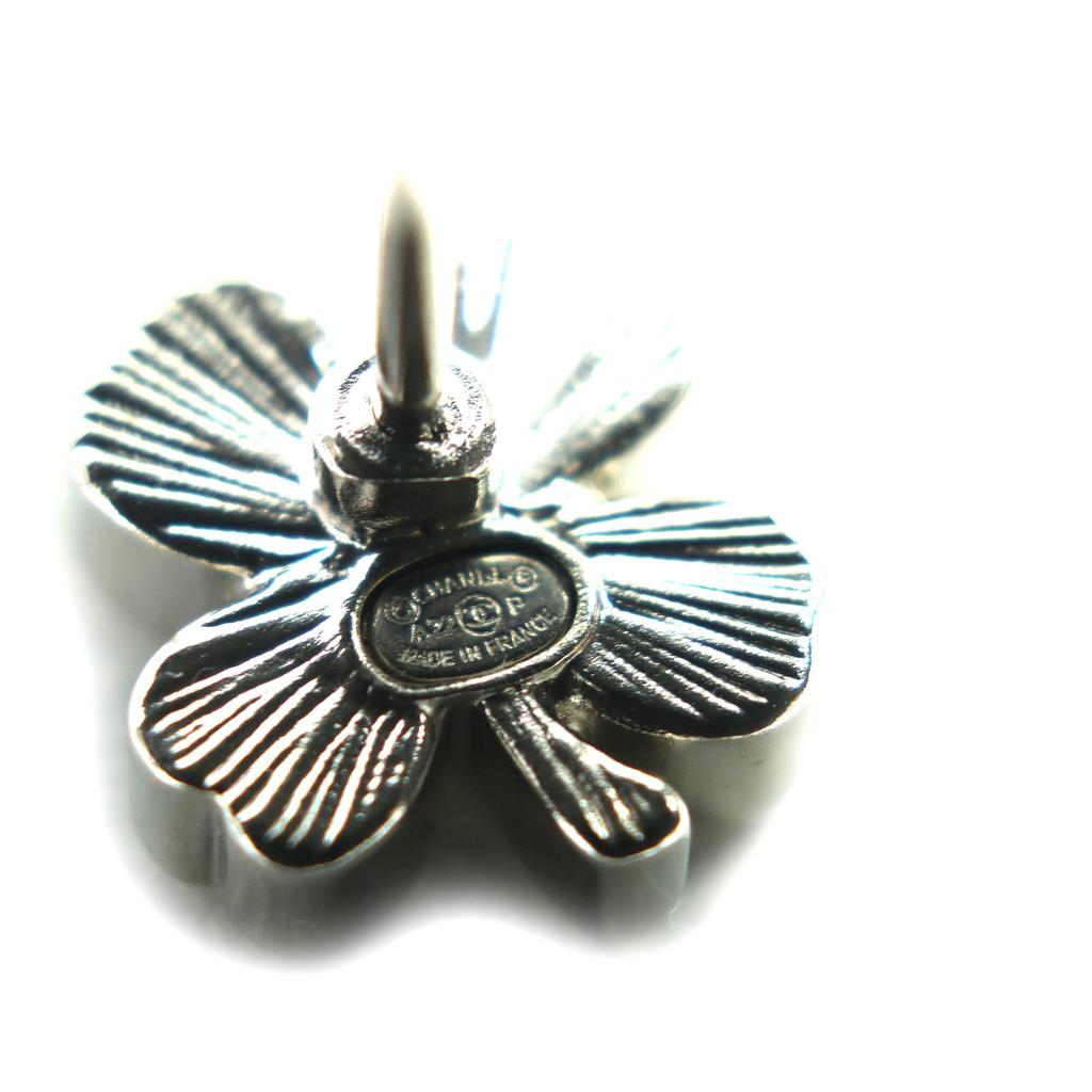 Chanel Brooch COCO Mark Icon Rhinestone No. 5 Clover Bottle Pin Badge A22P Used