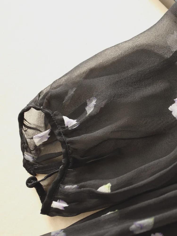 Spring/Summer 2024 Mulberry Silk Floral Dress - Temperamental Socialite Style