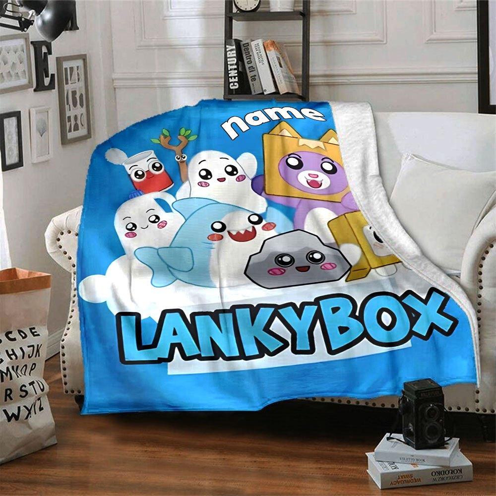 Lankybox Characters Lightweight Personalized Blanket Personalized Name Durable Comfort Perfect For Sofa Couch Office Bed Picnics For All Occasions
