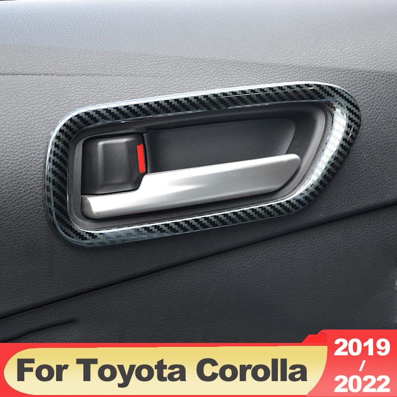 Autocolant ornamental pentru mânerul ușii interior al mașinii din inox pentru cadru bol pentru accesorii Toyota Corolla 2022 E210 12th