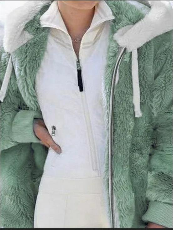 2024 Women's Fashion Plush Zip Hoodie: Warm & Versatile Winter Outerwear