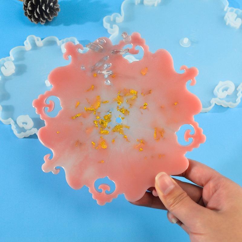 Fruit Dessert Tower Mold Cake Stand Hardware Holder Durable Epoxy Resin Tiered Tray Mold 3 Tier Easy to Install Durable