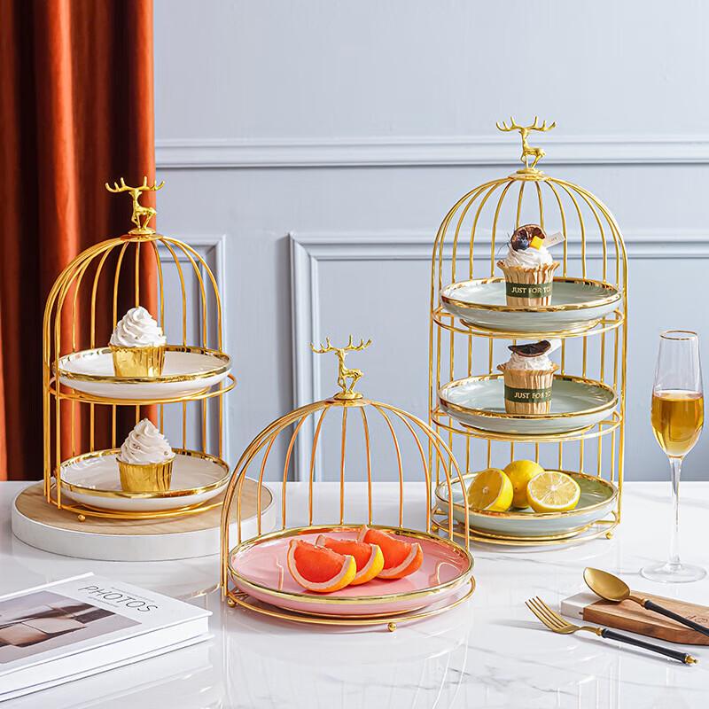 Elegant Ceramic 2-Tier Serving Plate