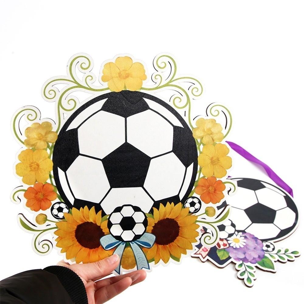 Handmade Soccer Themed Party Props Sunflower Flowers Home Decor Ornaments Fan Party