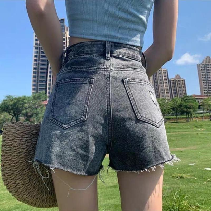 Buy Denim Shorts Women's High Waist 