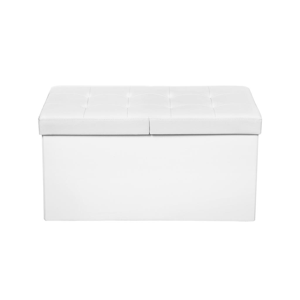 SONGMICS 300KG PU Leather + Foam Folding Seat Chest with Storage Space