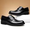 2025 spring new men's classic business dress leather shoes cowhide leather shoes casual single shoes derby men's shoes