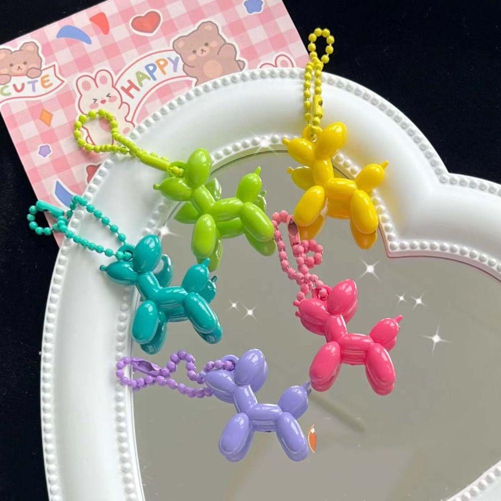 Ball Chain Cartoon Puppy Pendant Dog Balloon Puppy Keychain Creative   Gift