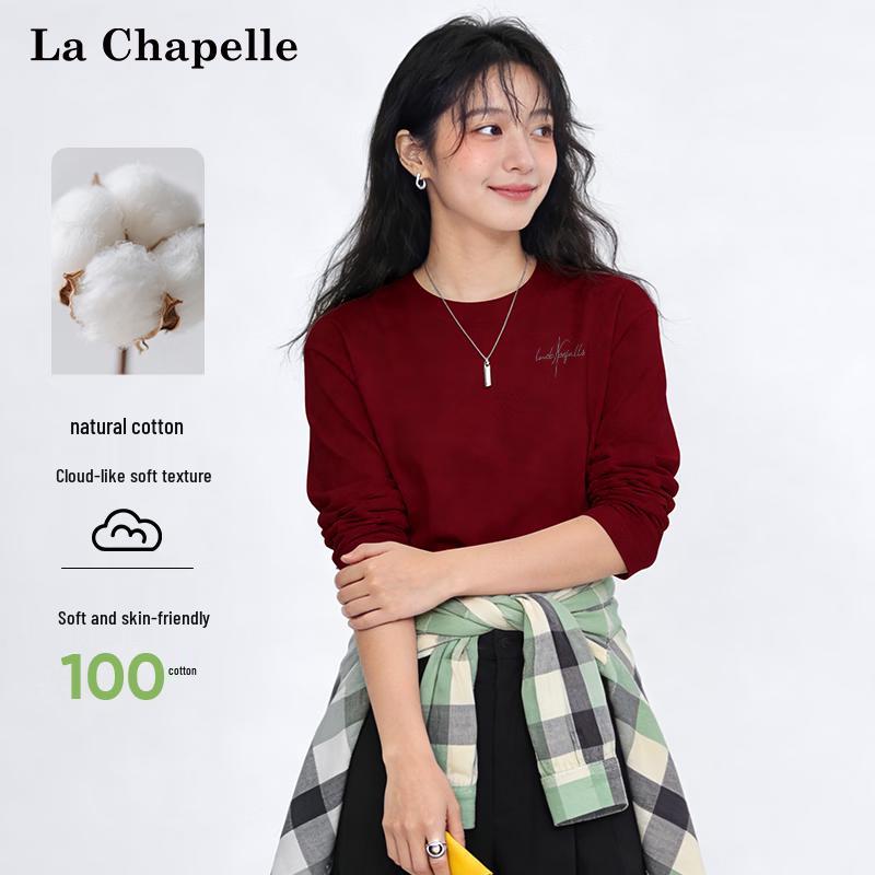 La Chapelle Women s Long Sleeve Cotton T-Shirt 2XL