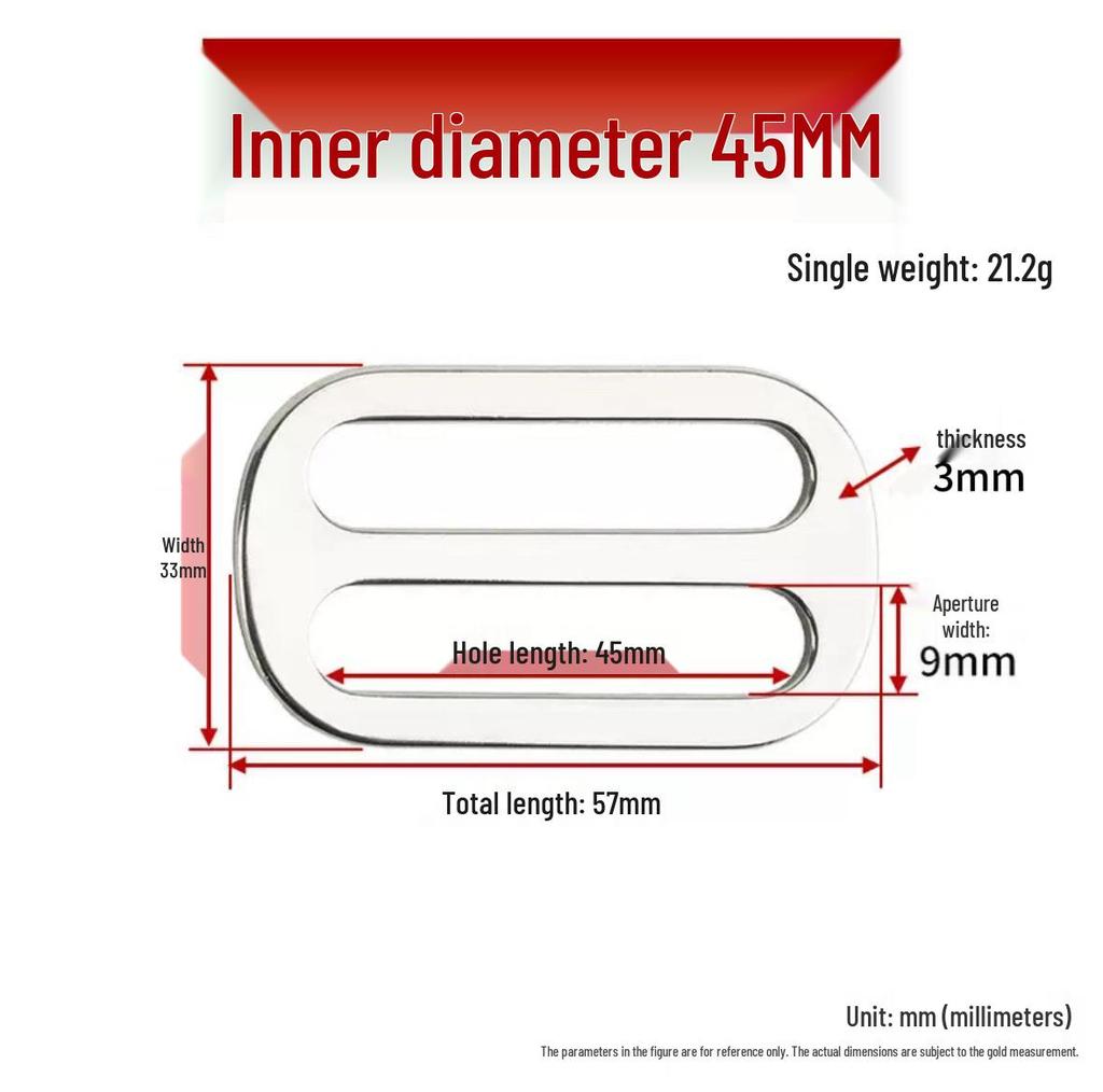 304 Stainless Steel Irregular D-Ring Buckle for Straps and Bags - Light Luxury Accessory