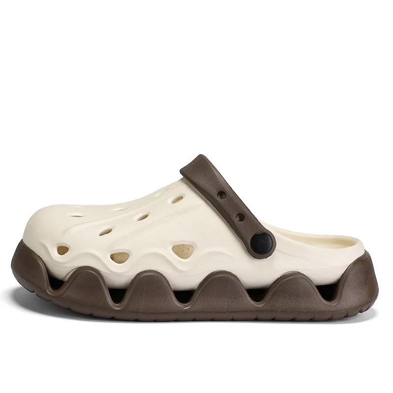 

Fashion Women s Sandals Summer 2025 Designer Sandal Women Platform Casual Beach Slippers Woman Clogs Couple Comfort EVA Slippers 40-41 коричневый