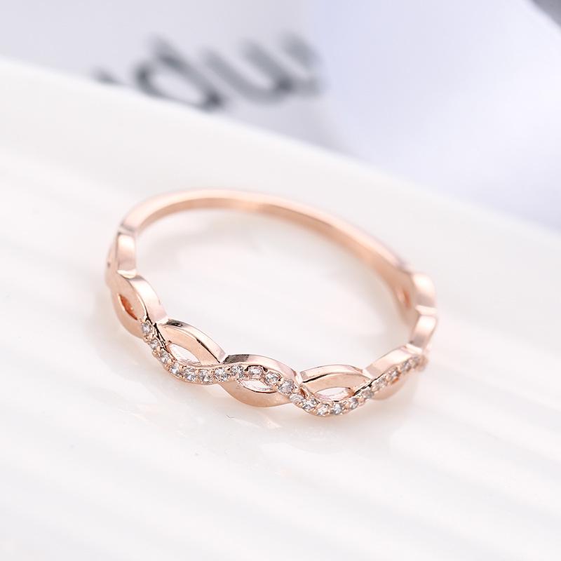 

Fashion Women Cross Joint Rings Set Minimalist Stackable Knuckle Ring Band Accessories For Daily Wear Elegant No. 9 рожевий колір золота