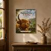 Holiday Gift for Her 2027 Highland Cow Wall Calendar, A4 Hanging Monthly Planner Home Personalized Lovers Office, Scottish Cattle Decorative Schedule