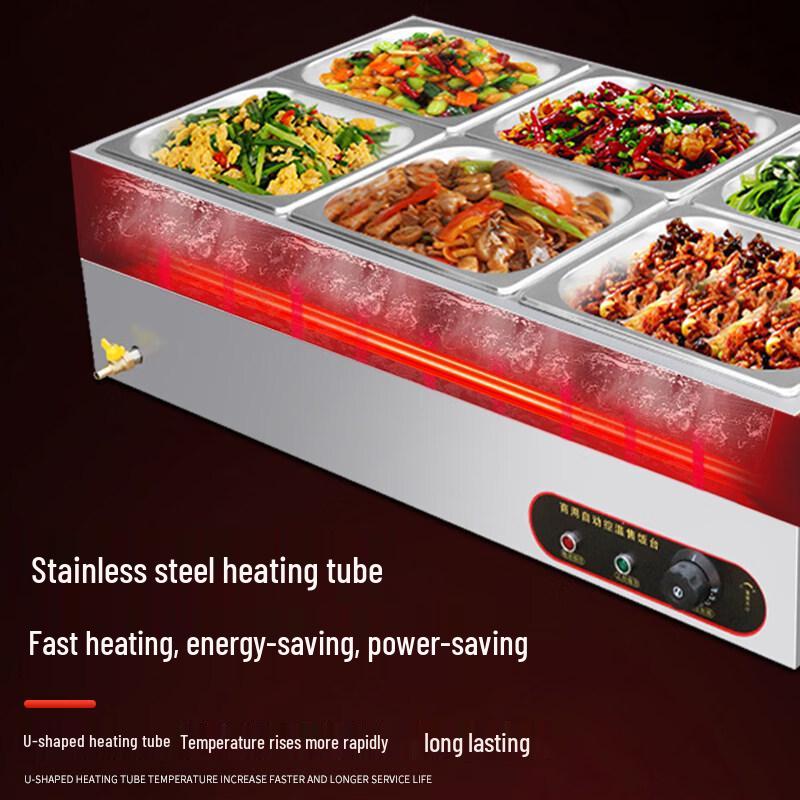 JPHZNB Commercial Countertop Food Warmer - 10 Pan Bain Marie