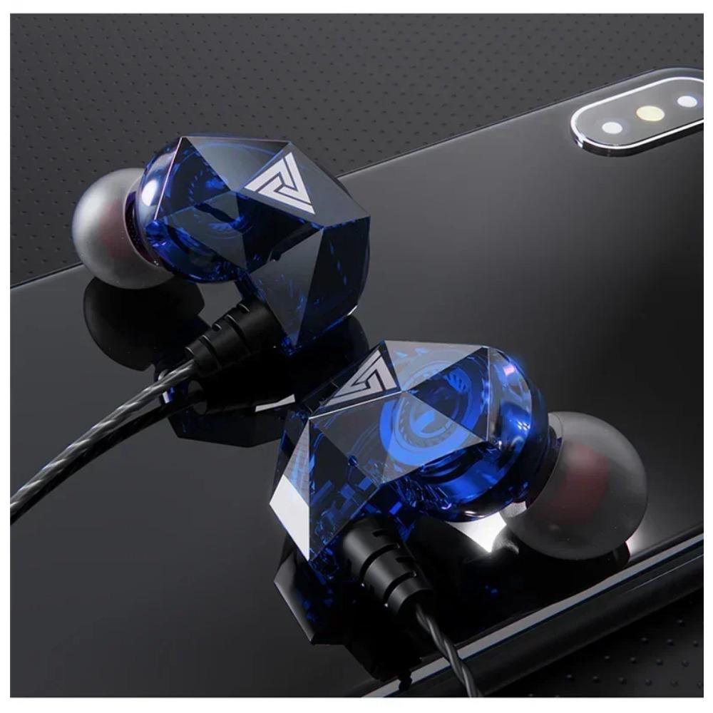 Original QKZ AK2 Wired Earphones Dynamic HIFI Bass In-ear Earbuds Music Headphone Sport Noise Cancelling Headset with Mic