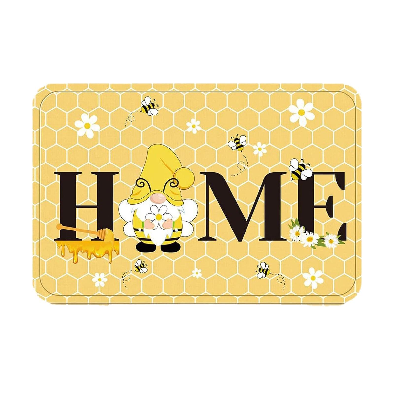 

Пчелиный фестиваль, украшение в виде гнома, напольный коврик, кухонный входной водопоглощающий противоскользящий дверной коврик One Size