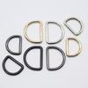 Electroplated Alloy D-Ring Strap Connector and Half-round Shoulder Bag Buckle