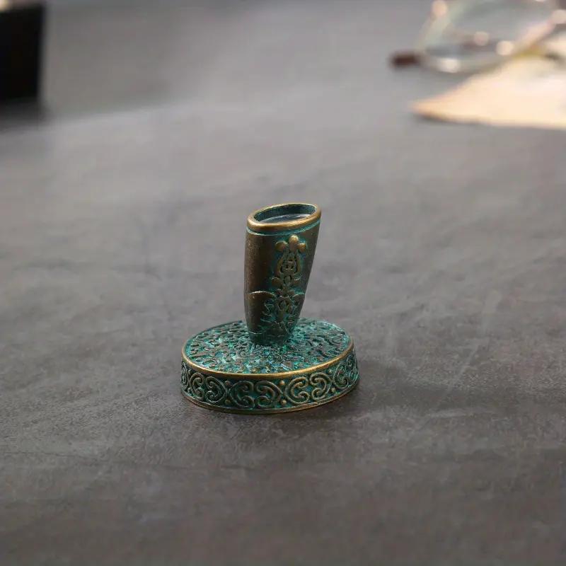 1ks držák na pero ze slitiny zinku retro kovový držák na pero studentské kancelářské dekorace pokročilý kouzelný držák na pero domácí desktop