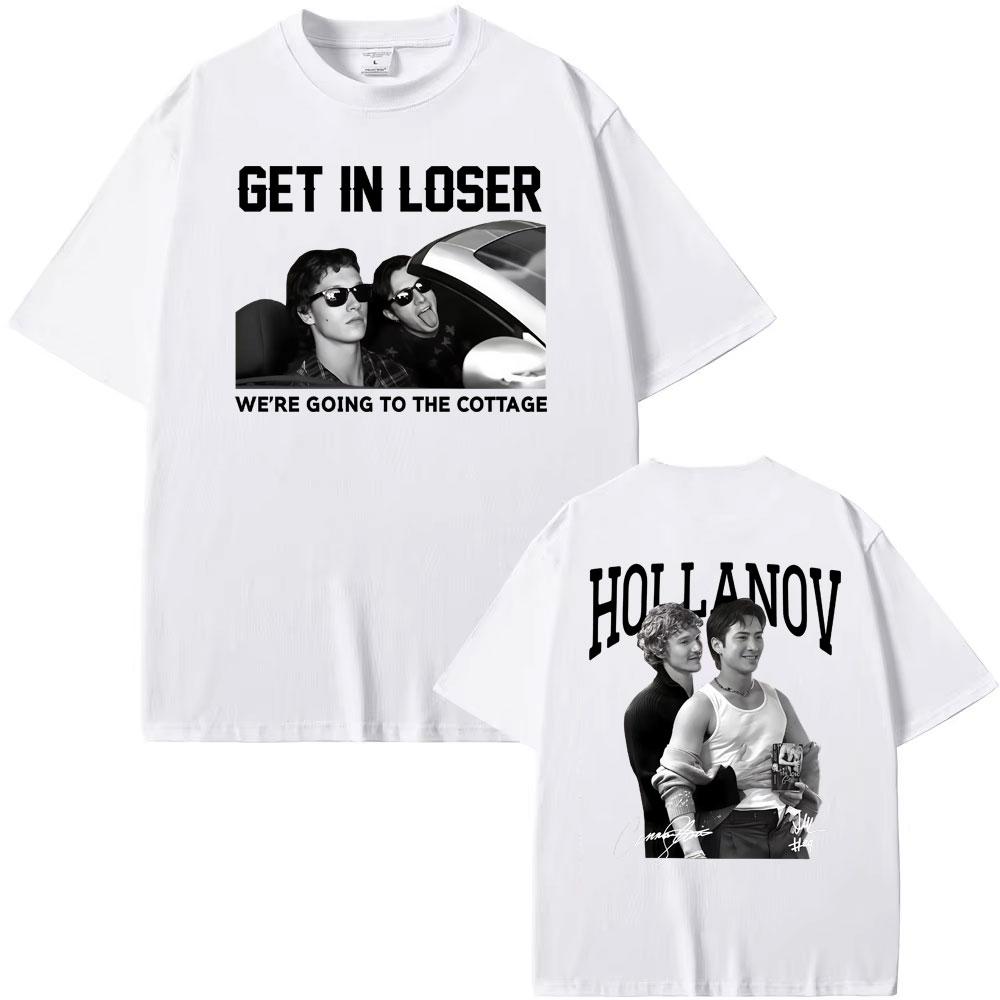 

Ilya Rozanov and Shane Hollander Print 2026 Summer Oversized Unisexs Womens Tshirt Teach Others Lets Go To The Cabin M