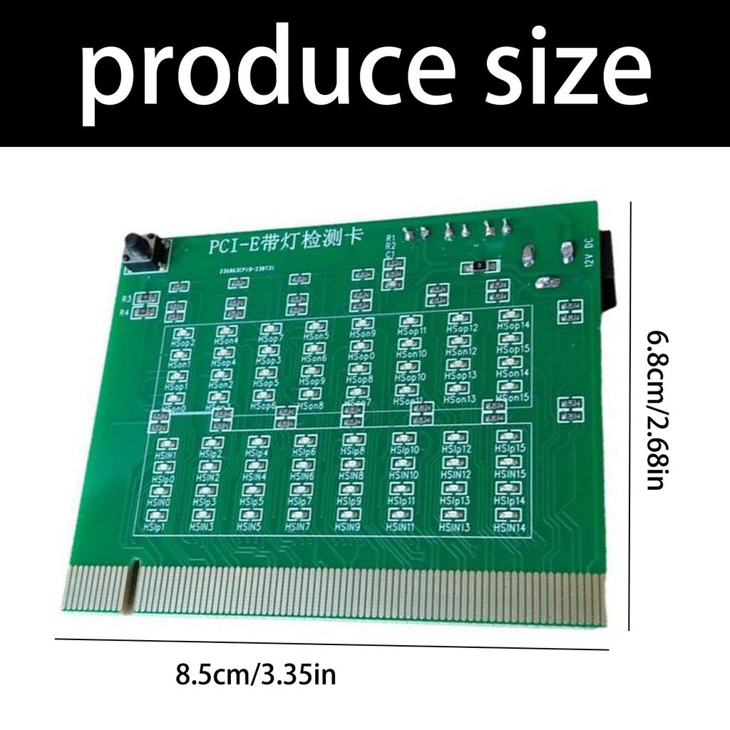 PCIE Slot Tester With Independent Power Supply Tester Card with Light For Computer Hardware Diagnostic Accessories