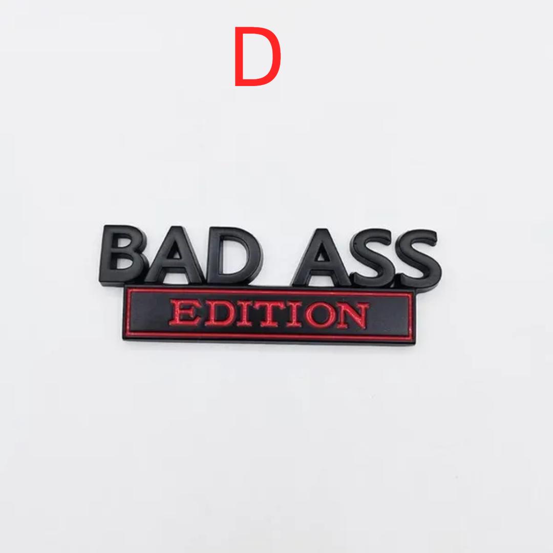 Металлическая эмблема BAD ASS Edition, наклейка для J/eep G/rand C/herokee L/iberty Patriot Renegade F/ord F-150 F250 F350 C/hevrolet C/hevy D