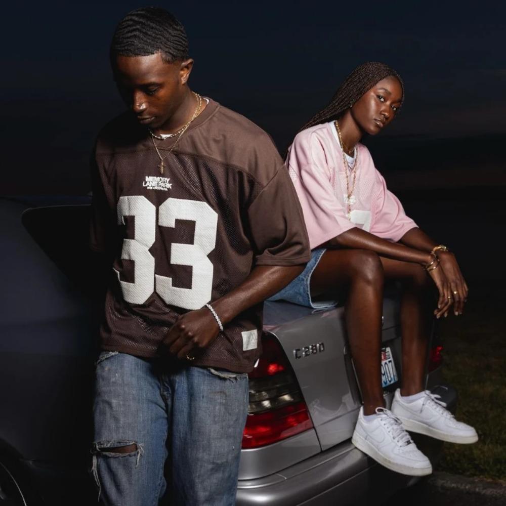 RogueWave Y2K Retro Jersey Hurtigtørkende Pustende Mesh T-skjorte Street College Sportsklær Oversized Unisex Fotball Treningsklær