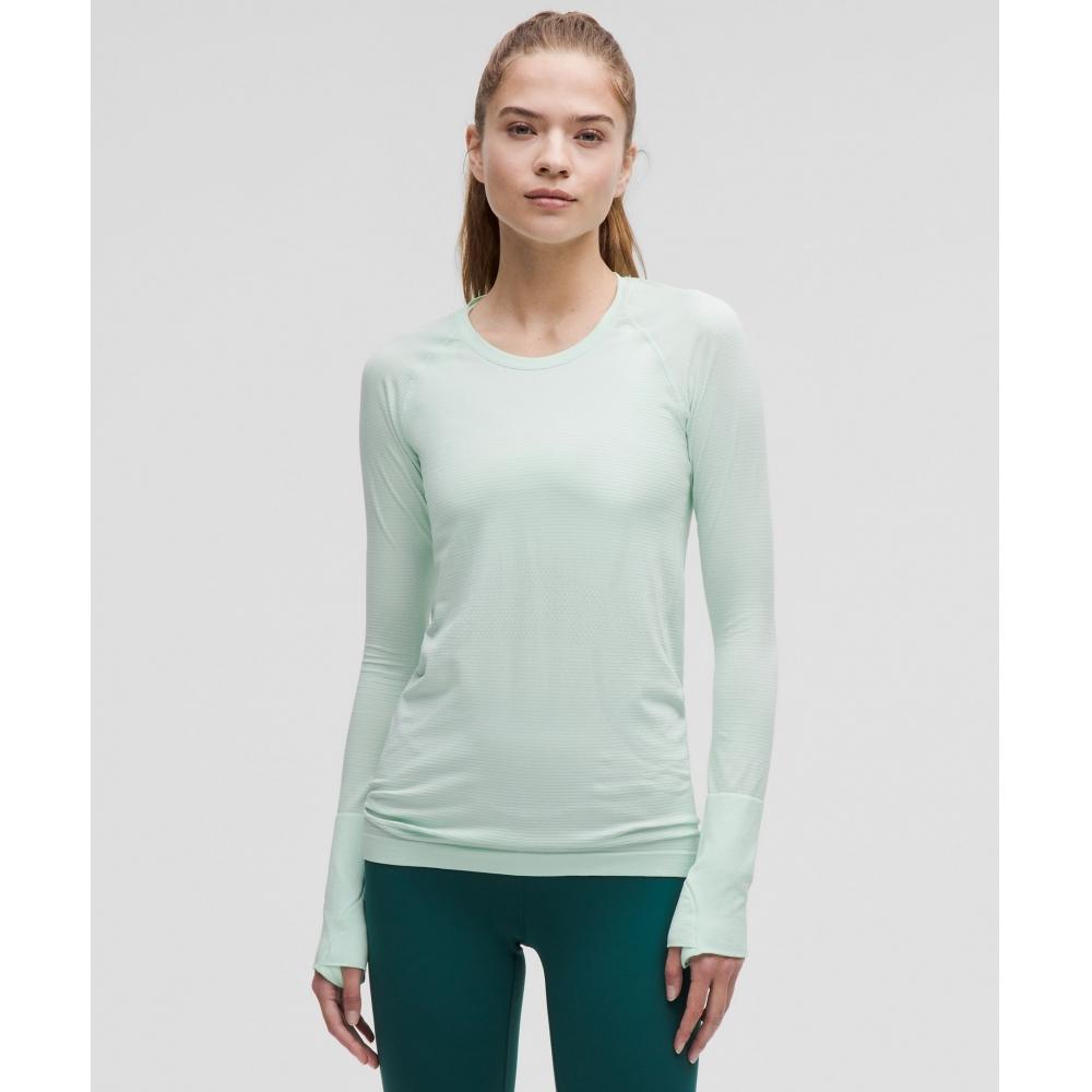 

Lululemon Swiftly Tech Long Sleeve Shirt 2.0 Hip Length Sea Mist Sea Mist 8