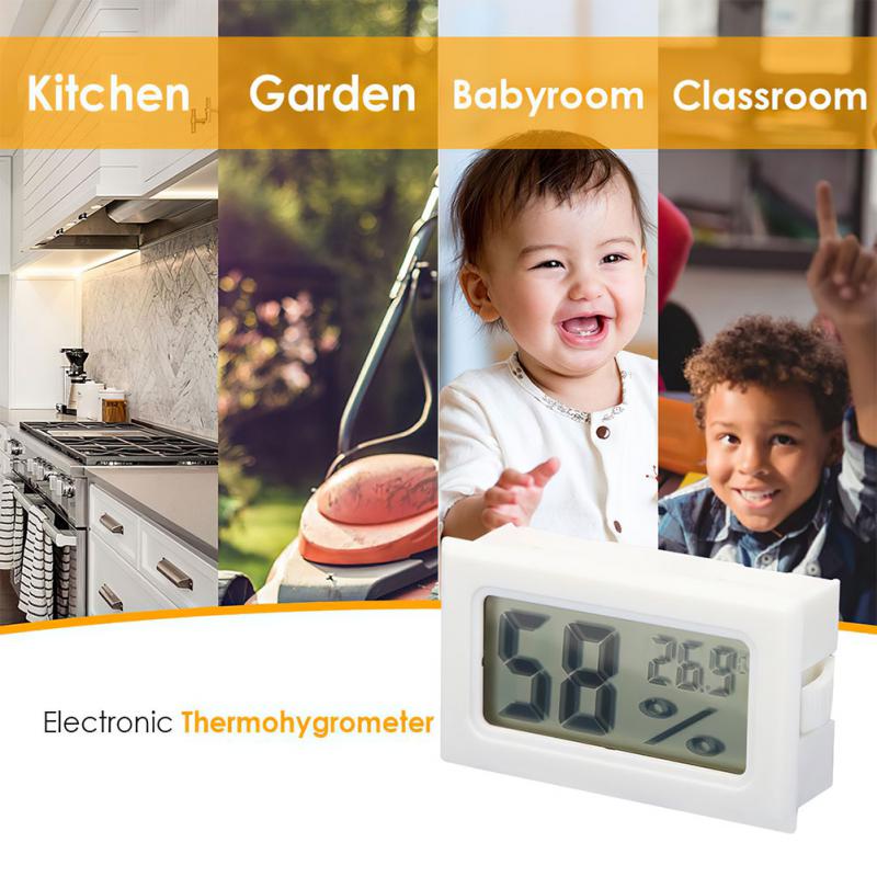 Mini-LCD-Digital-Thermometer Hygrometer Temperatur Innen Praktischer Temperatursensor Feuchtigkeitsmesser Messgerät Instrumente Kabel
